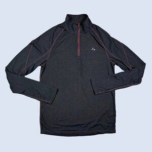 Paradox Merino Wool Blend Men's Black 1/4 Zip Baselayer Size Small - Skiing